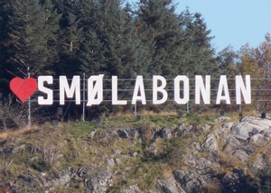 Smlabonan-skilt p Bjnnahaugen